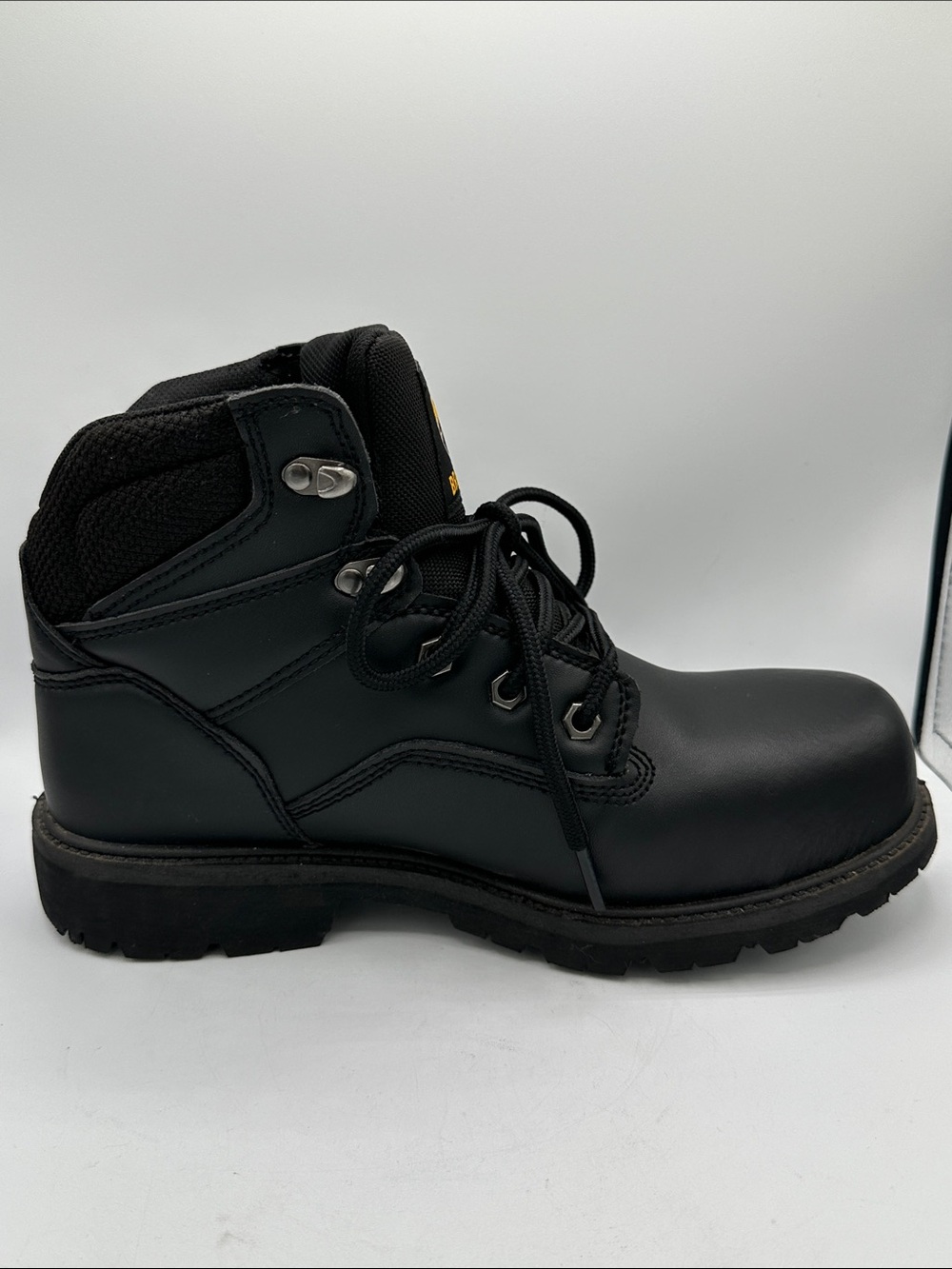 Brahma men's Gus black steel toe work boots, size 7W - Picture 2 of 11